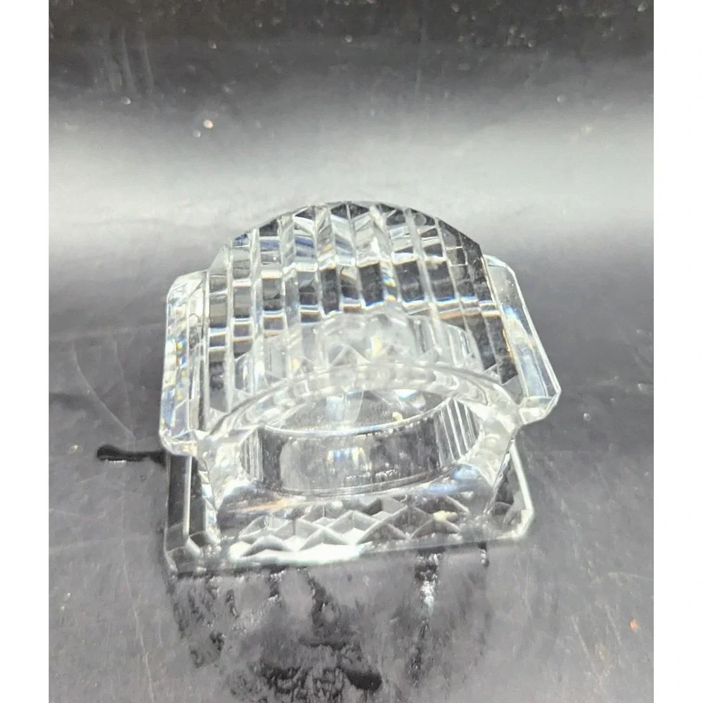 Vintage Waterford Crystal Small Mantle Desk Clock Casing 2.5
